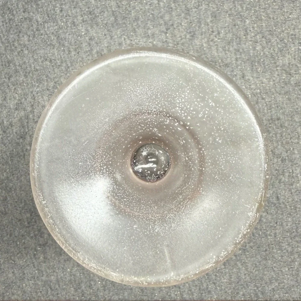Vintage Frosted Satin Glass Hobnail‎ Vase Footed Bud Vase Art Glass